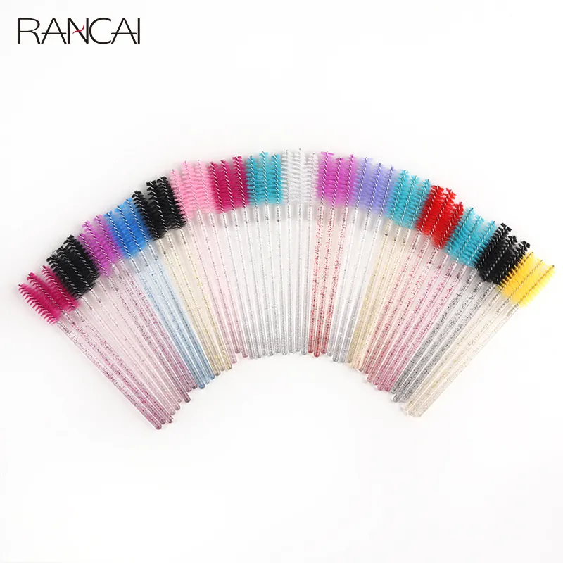 50pcs Disposable Eyelash Brushes Extension Crystal Eyebrow Brush Mascara Wand Eye Lashes Cosmetic Tool Set Makeup Beauty — image 3