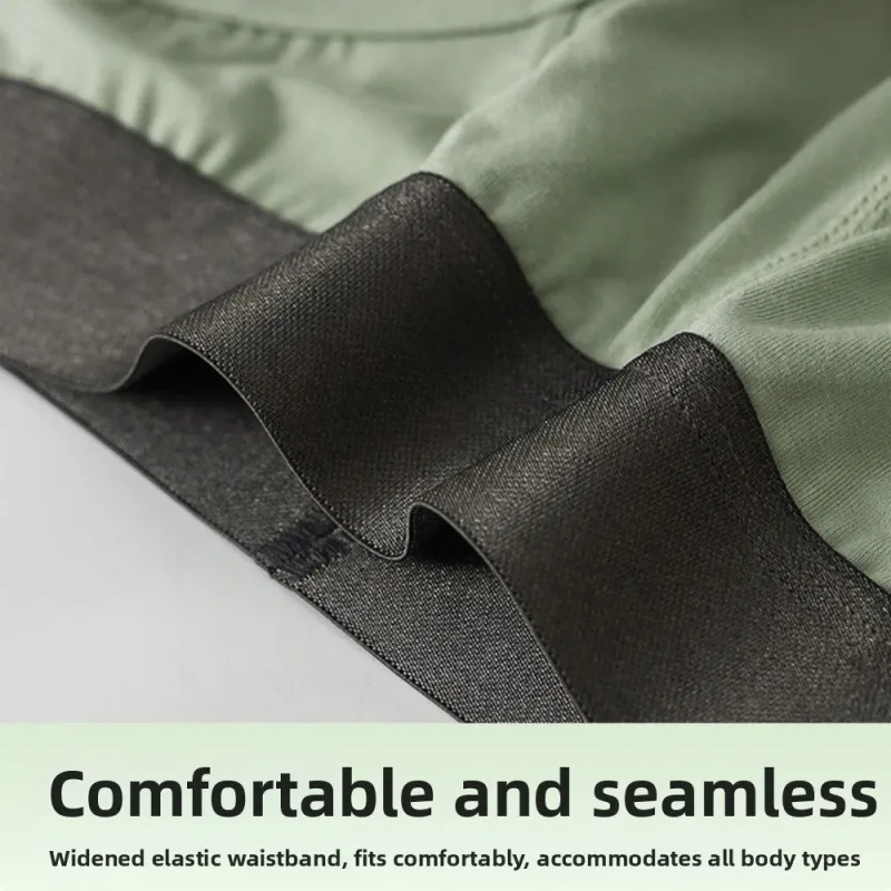 Bamboo Fiber Summer Thin Briefs Men Thin Underpants Splicing Men Front Opening Panties Breathable Lingerie Seamless Underwear — image 11