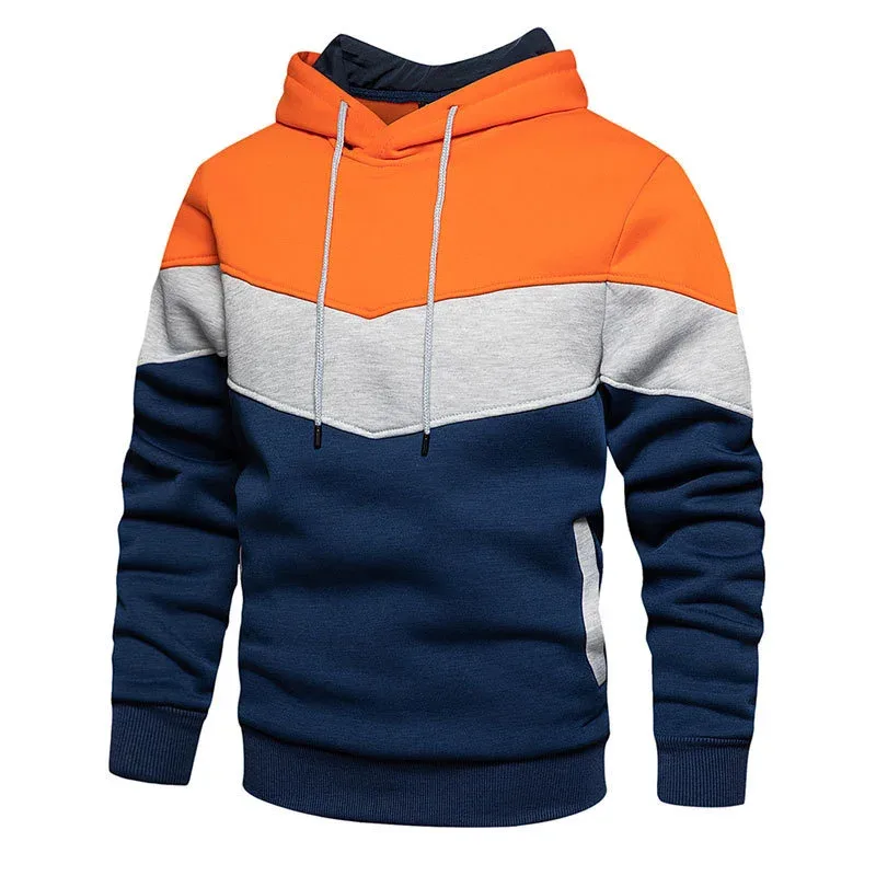 Spring Autumn Fashion splicing Men's Hoodies long sleeve Casual Hoodies Sweatshirts Sweatshirt men tops Pullover — image 7