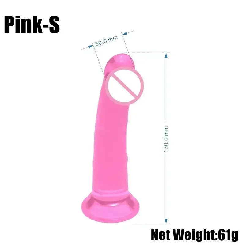Realistic Small Silicone Jelly Dildo for Women with Suction Cup Strapon Compatible Anal Plug Adult Sex Toy for Women — image 14