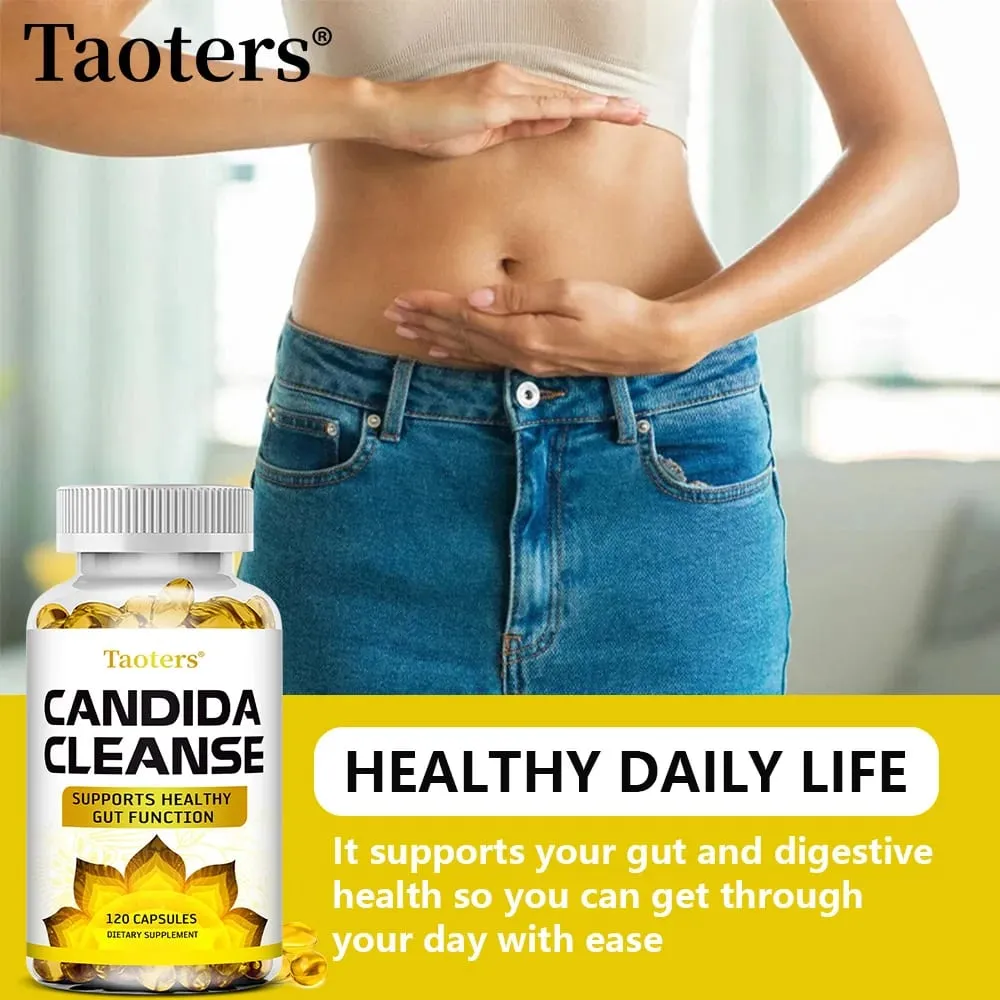 Candida Cleanse – Májtisztító méregtelenítő Támogatja a bélrendszer egészségét Tisztító vastagbél növelő energia 120 kapszula — image 2