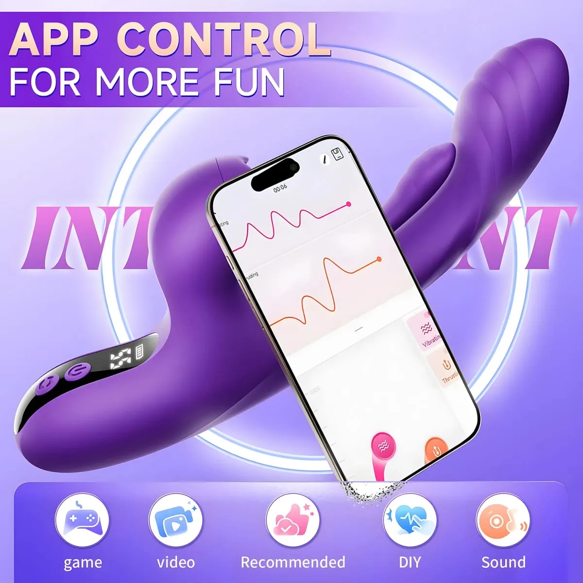 3 IN 1 App Control Tapping Flapping Vagina Rabbit Vibrator for Women Wiggle Tongue G-Spot Masturbator Adult Sex Toys for Women