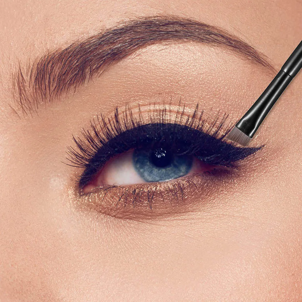 Szemöldök szemceruza ecset kis szögben dőlt penge bélés Szemöldökkontúr ecset Beauty Cosmetics eszköz Smink ecset készlet — image 3