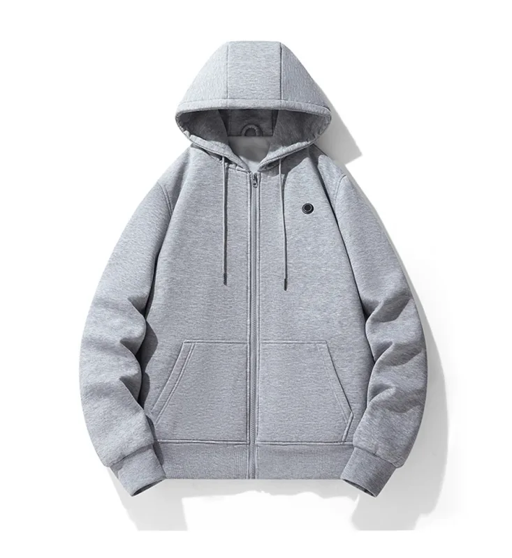 Hoodies de aquecimento usb masculino inverno elétrico aquecido hoodies jaquetas com zíper aquecido com capuz infravermelho 5 áreas de aquecimento jaqueta preto cinza — image 15
