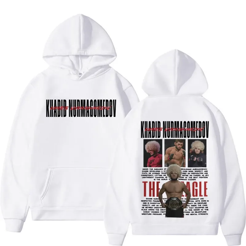 Khabib Nurmagomedov A ÁGUIA Merch Moletom Roupas Masculinas Harajuku Clássico Oversized Hoodies Lã de Alta Qualidade Aconchegante Moletom Com Capuz