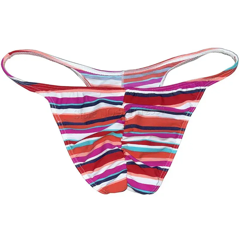 Men's Cheeky Briefs Underwear Pouch Male Ruched Bikini Swimwear Sexy Underpants High Elasticity, Low Waist, Floral Print sexy — image 22
