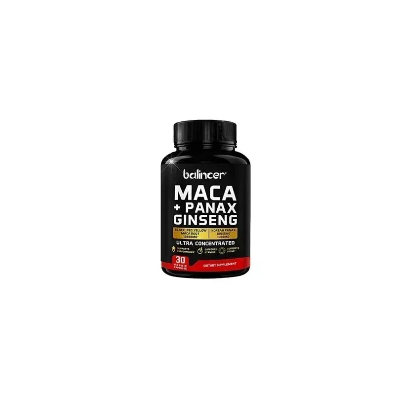 Maca és ginzeng kapszula 10000mg (sárga+piros+fekete) kivonat Erő állóképesség izomtömeg energia és izomtámogatás