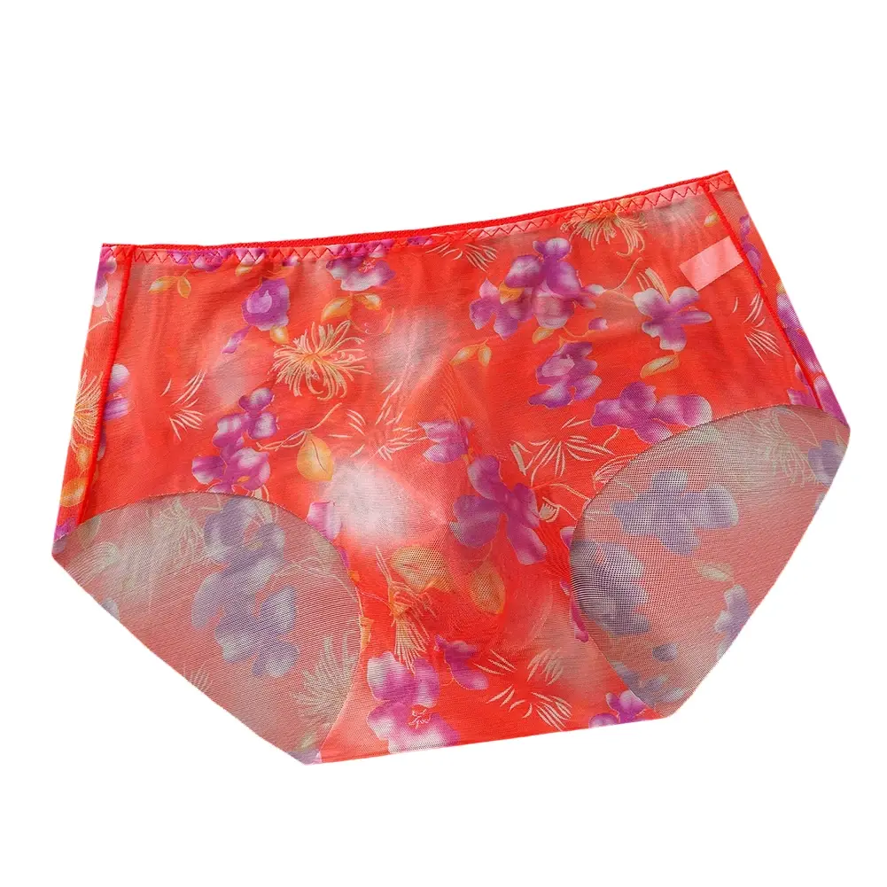 1pc Men's Thin Mesh Briefs Underwear 3D Bulge Pouch Underpants Print See Through Sissy Panties Elastic Breathable Briefs — image 3
