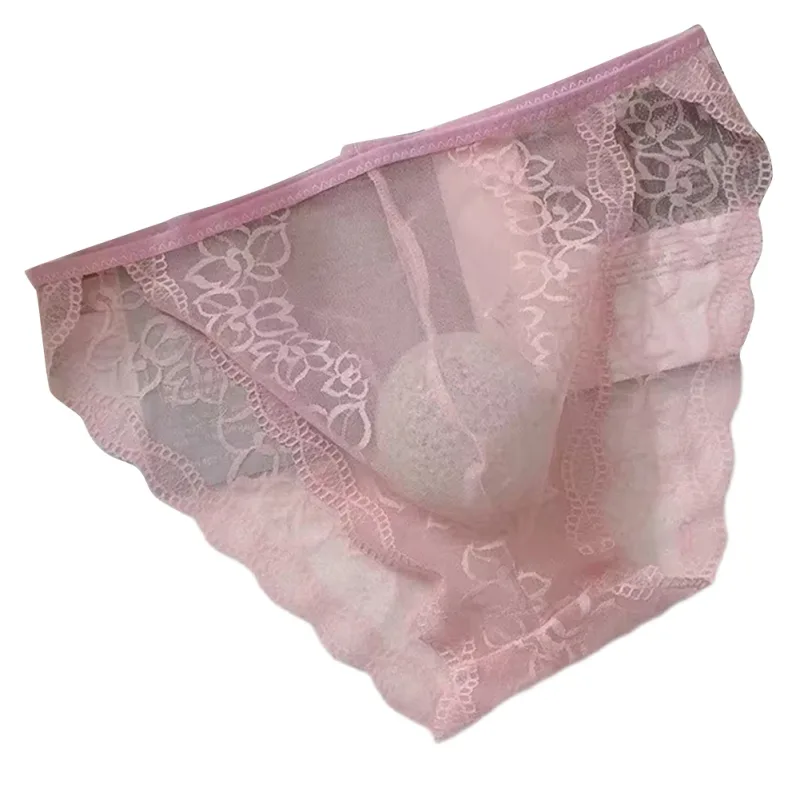 Stretchy Men\'s Lingerie Jockstraps Sheer Pouch Skin,Pink,Black Men Lace Briefs Quick Dry 90 Polyamide 10 Spandex