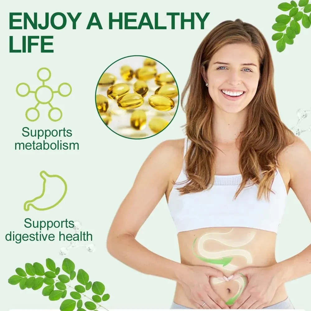 Moringa Capsules 1000mg - for Immune System Energy & Metabolism Antioxidant Promotes Digestive and Brain Health — image 3