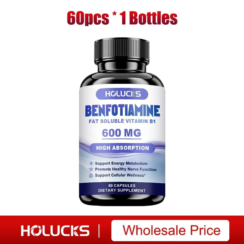 Benfotiamin 600 mg | Kiváló felszívódású B1-vitamin az energiaanyagcseréért és az idegek egészségéért | 120 kapszula étrend-kiegészítő