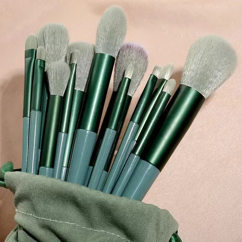 Ensemble de pinceaux de maquillage, 13 pièces, ombre à paupières, fond de teint, poudre cosmétique, mélange de Blush, outils de maquillage de beauté pour débutants — image 12