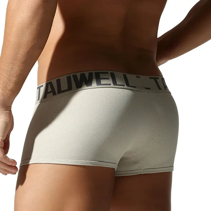 Roupa íntima masculina, shorts boxer de alta qualidade, cor sólida, alta elasticidade, ajuste fino, respirável — image 2