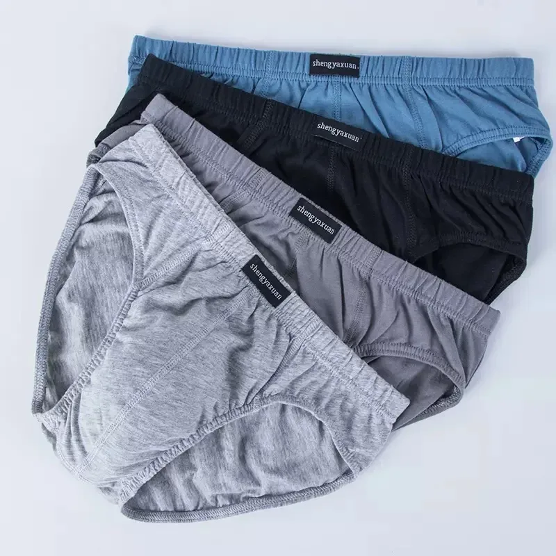 Cuecas de algodão para homens cuecas masculinas calcinha calcinha shorts sexy cuecas em tamanhos xl a 6xl 2/3/4/5 pçs/lote