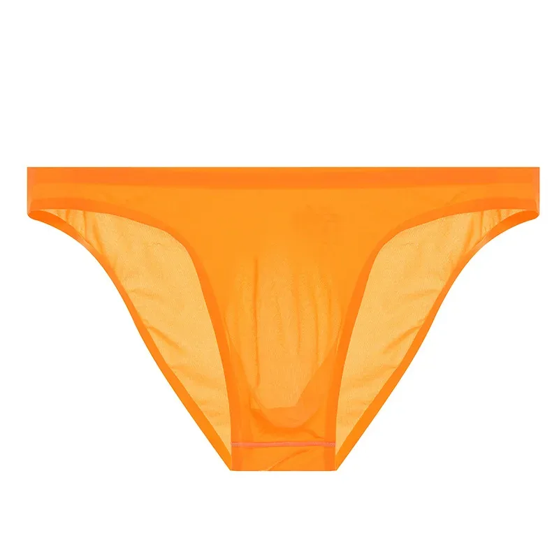 Herr Ice Silk Seamless Ultra-Tunn Underkläder Transparent Snabbtork Sexiga Pouch Trosor Man Seamless Andningsbara Trosor Kalsonger — image 31