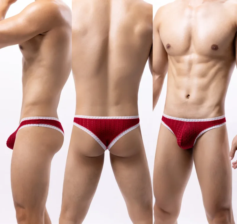 Cuecas de renda masculina trigo orelha guarnição sexy alta elástica macia respirável secagem rápida conforto elegante roupa interior diária boate wear — image 12