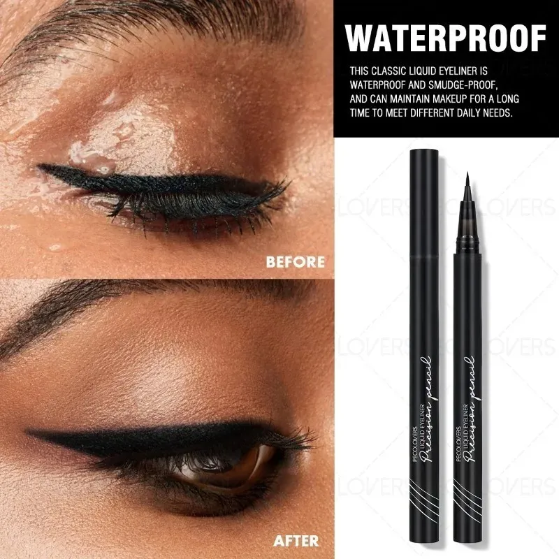 4 ΤΕΜ White Eyeliner Pen Αδιάβροχο Liquid Eyeliner Pen Ultra-fine Tip Anti-Seat Fast Drying Eye Cosmetics