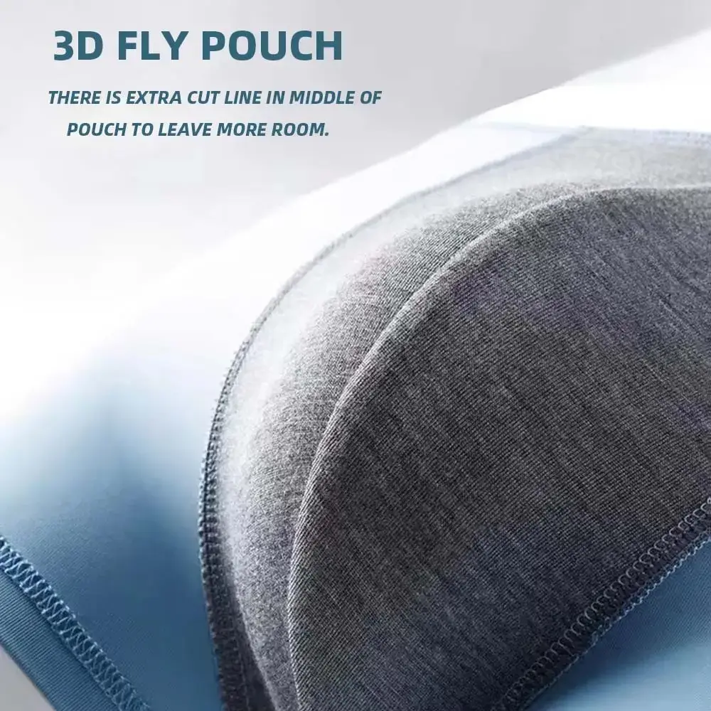 5Pcs Man Underwear Summer Quick-Dry Cooliing Men Briefs Breathable Soft Touch Men's Clothes 3D U Pouch Men Boxer Briefs Panties