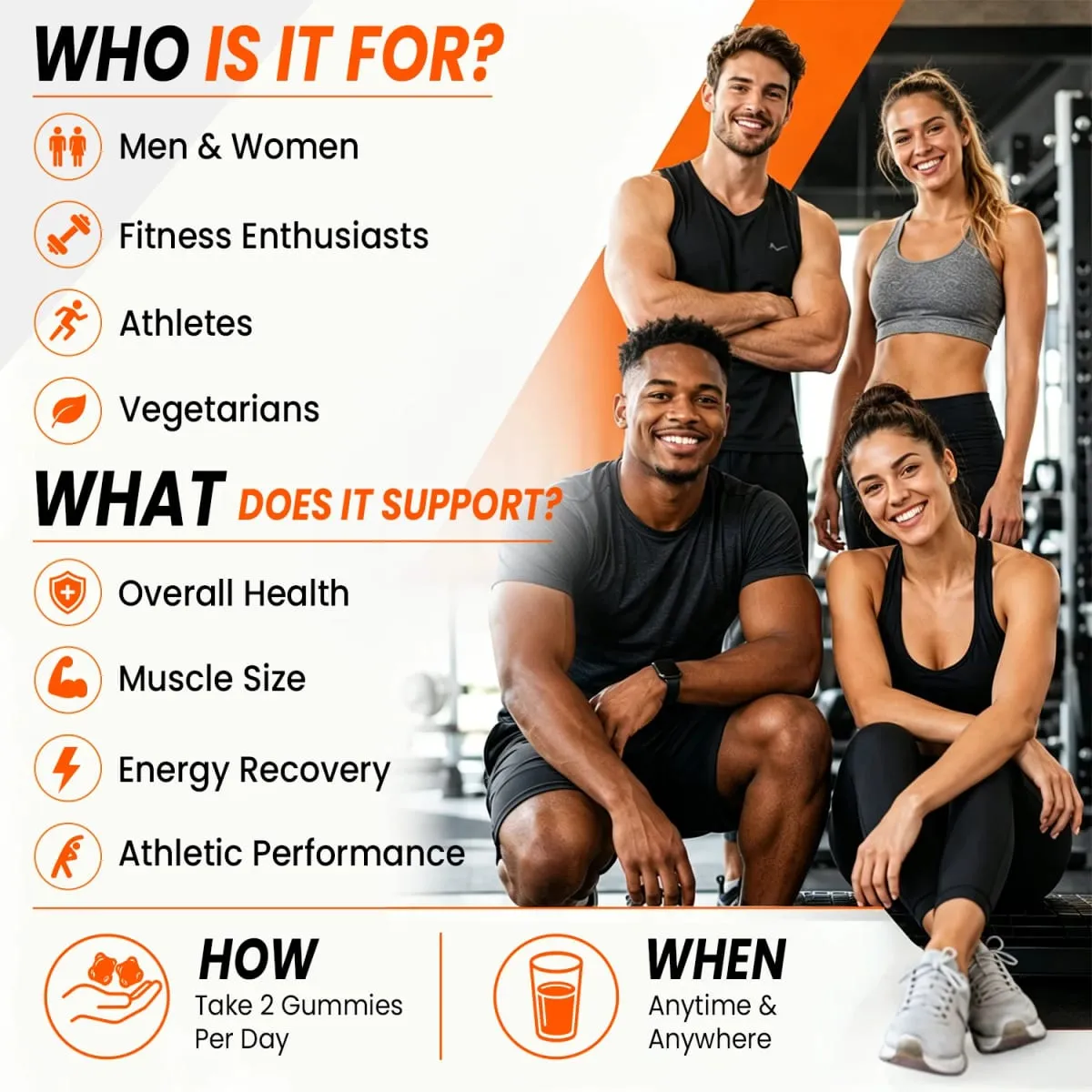 Creatine Monohydrate Gummies 4500mg - Boost Energy Build Muscle Mass and Improve Athletic Performance