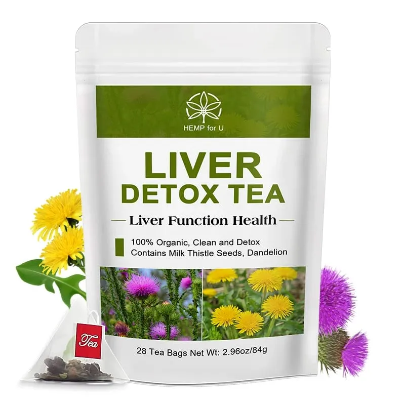 Liver Detox Natural and Organic Herbal Support Clearing Away Heat Detoxifying Tea for Repair Body Fat Metabolism System — image 1
