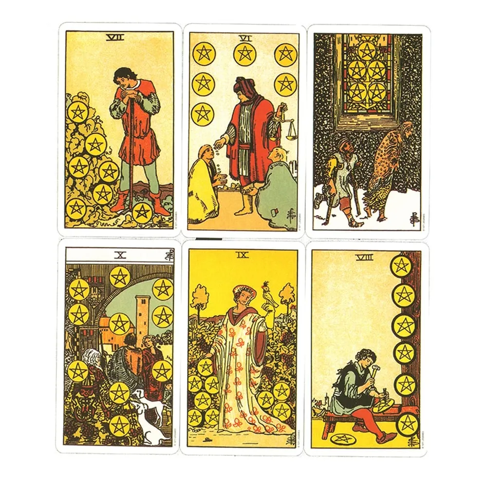 10,3*6 cm-es eredeti Rider Waite Tarot pakli, 78 db kártya kezdőknek, Classic Edition