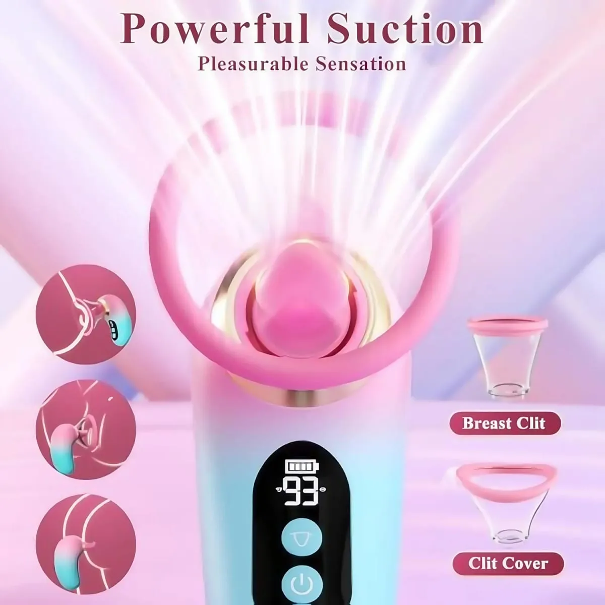 5IN1 Clitoris Sucker Vibrátor Nyalló Bimbó Vagina Masszírozó APP Control Clit Stimulator LCD kijelzős szexjáték nőknek — image 3