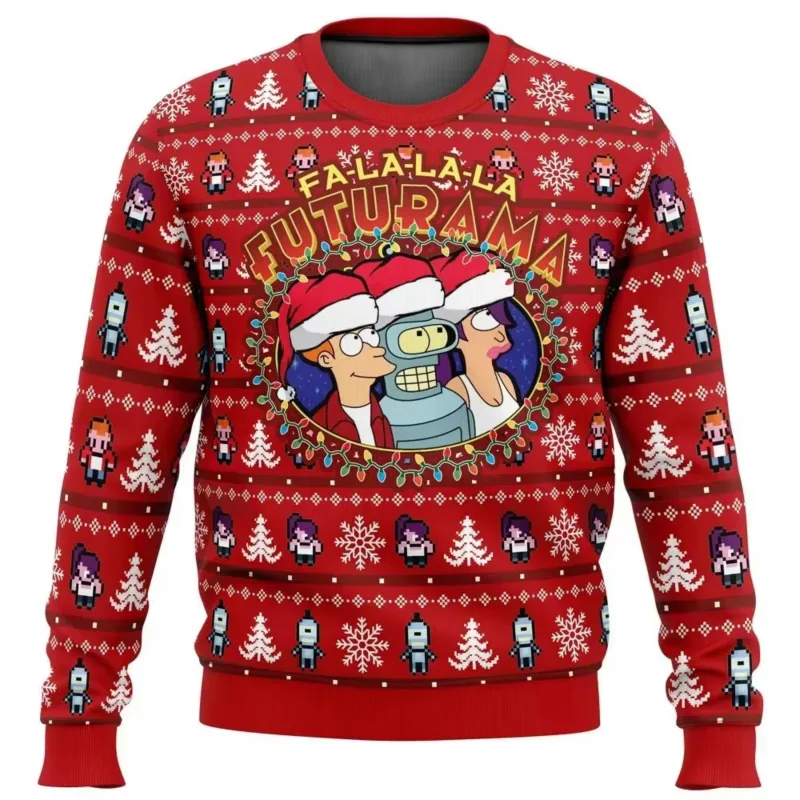 Novo 2026 feliz natal papai noel 3d impresso camisola de natal feriado feliz natal outono em torno do pescoço pullovers moletom — image 6