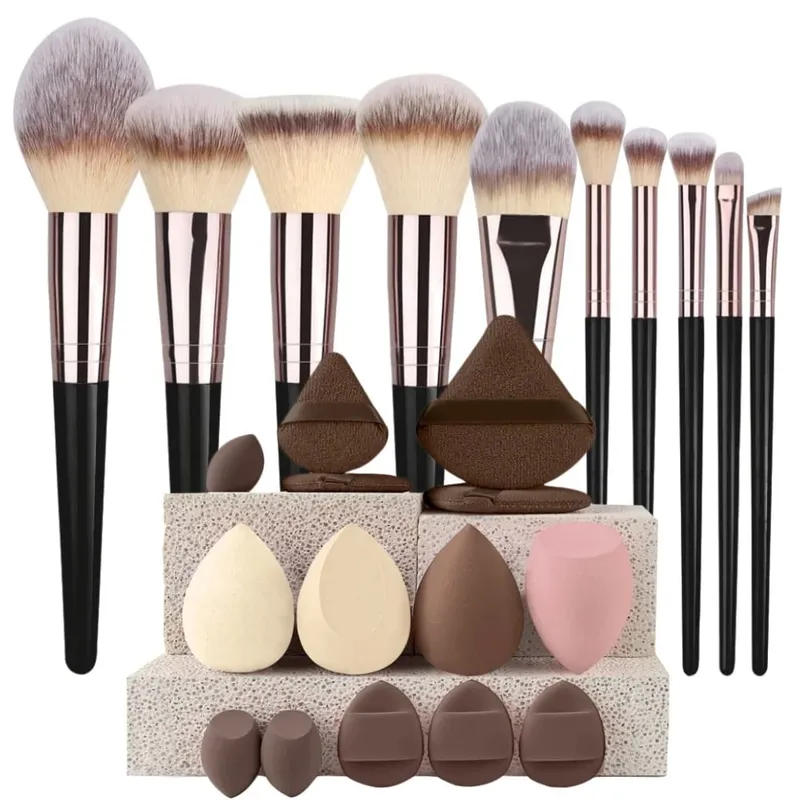Sminkecset készlet Professzionális Beauty Foundation korrektor púder szemhéjpúder pirosító ecset Kabuki Blending Cosmetic Beauty Tool — image 15