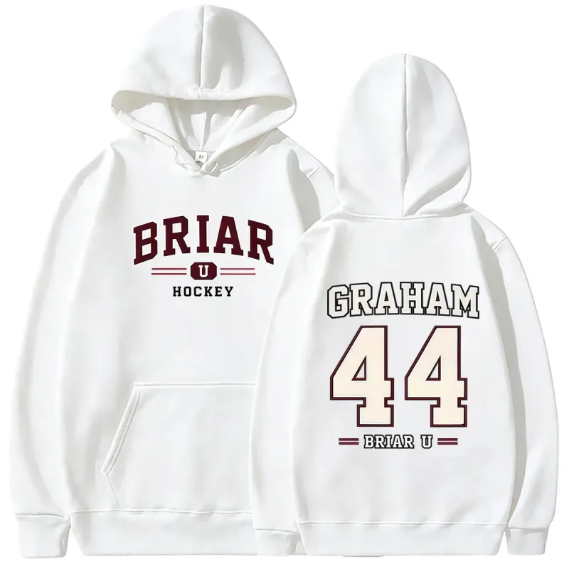 Off Campus Briar University Hockey Graham 44 Graphic Hoodie Men Women Vintage Oversized Sweatshirt Male Fashion Pullover Hoodies — image 5