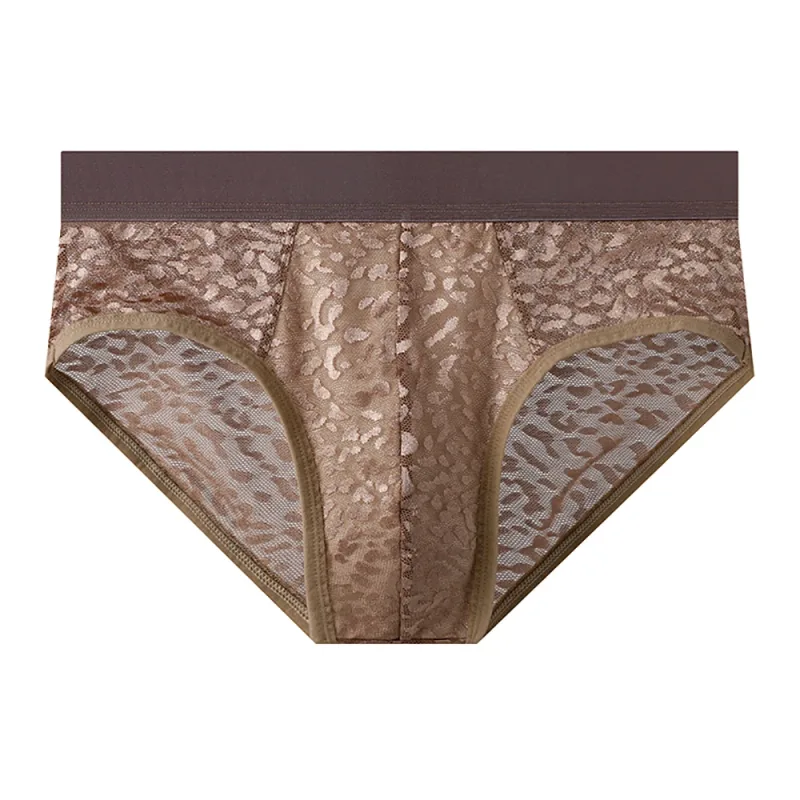 1/3PCS Summer Sexy Perspective Breathable Men's Panties Smooth Ice Silk Quick-dry Men's Briefs High Elastic Ultra-thin Underwear