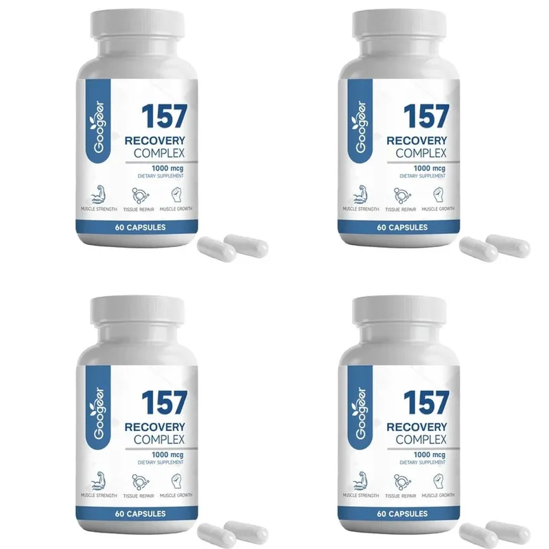 157 קפסולות קומפלקס החלמה עם L-Valine ו-L-Glutamine להחלמה תומכות בצמיחת שרירים תערובת אמינו 1000 מק"ג 60 כמוסות