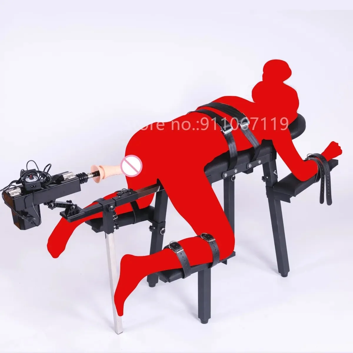 Nagy szexbútorok női maszturbáló géppel, vibrátor bilinccsel, bokabilincsel Bondage Gear szexjátékok nőknek, férfiaknak, felnőtteknek