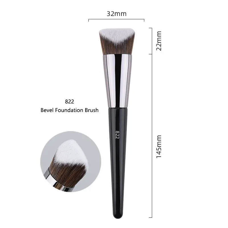 1pc Pro pinceaux de maquillage fond de teint poudre ventilateur maquillage brosse Contour 3D pointillé fard à paupières correcteur angle sourcils ombre outils