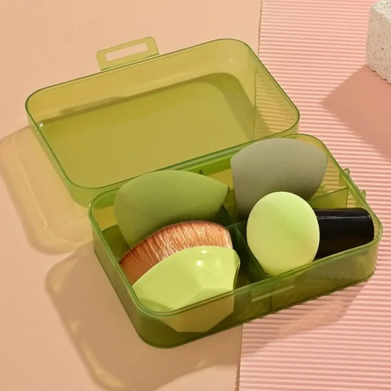 4Pcs Beauty Pro Foundation Cosmetic Puff Set Dry Wet Usable Makeup Tool Magic Brushes With Box Sponge Powder Makeup