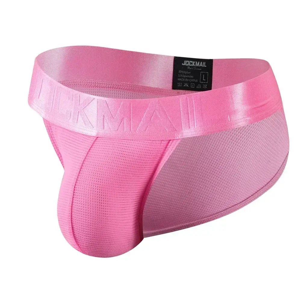 Cuecas masculinas cuecas de malha de náilon de secagem rápida cuecas de biquíni deslizamento masculino tanga cuecas jockstrap gay