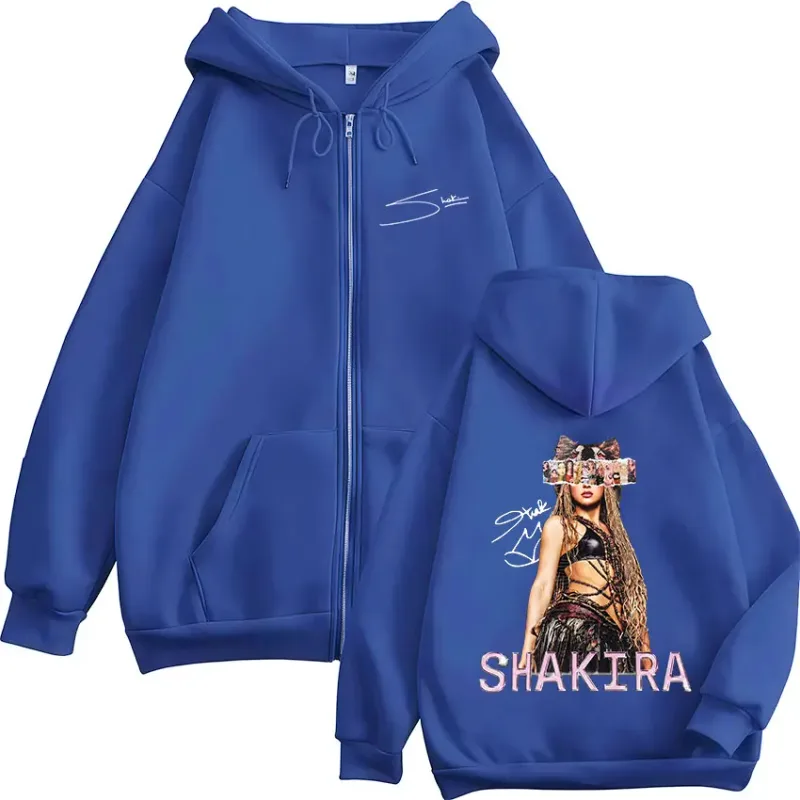 Shakira LMYNL Las Mujeres Ya No Lloran Tour Merch Zipper Hoodies Panlalaking Babae Casual Long Sleeve Zip Up Sweatshirt Mga Jacket Coat — image 7