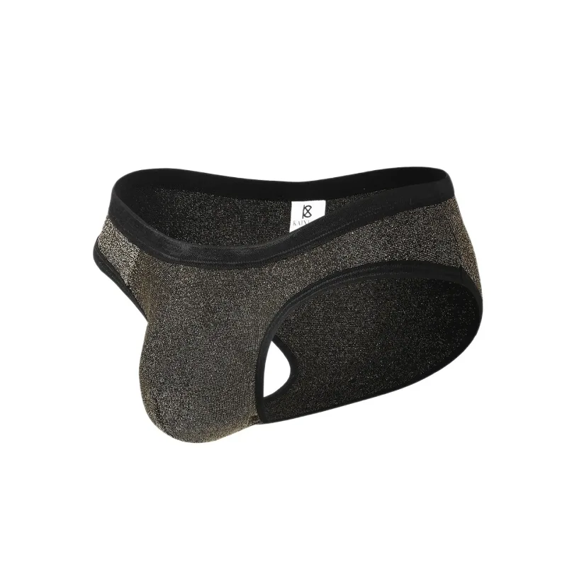 Men's Ice Silk Triangle Panties Sexy U-Shape Thin Briefs Breathable Mesh Low-Waist Underwear — image 2