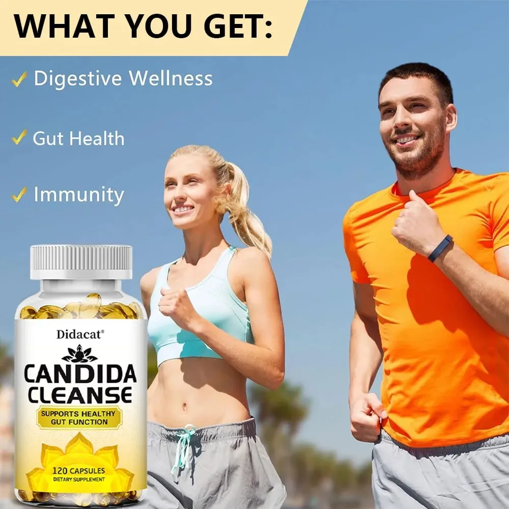 Candida Cleanse – természetes gyógynövényeket és probiotikumokat tartalmaz az egészséges bélműködés és az immunrendszer egészségének támogatására, alkalmas unisex számára