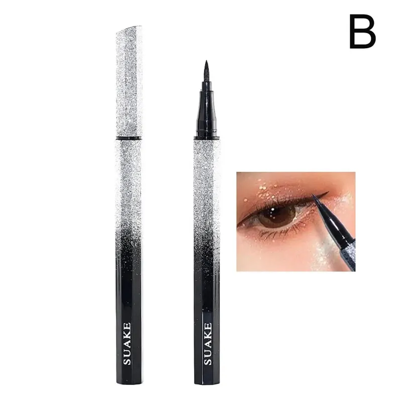 DIY Rotate Eyeliner Stamp Ενσωματωμένο μαύρο καφέ διπλής μύτης Eyeliner Wing Stencil Αδιάβροχο μουντζούρες Υγρό στυλό μακράς διαρκείας — image 10