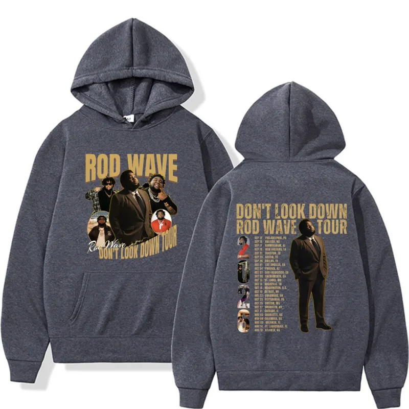 Rod Wave Don't Look Down Tour 2026 Rap Music Hoodies Men's Clothing Harajuku Hip Hop Sweatshirts Casual Fleece Oversized Hoodie — image 5