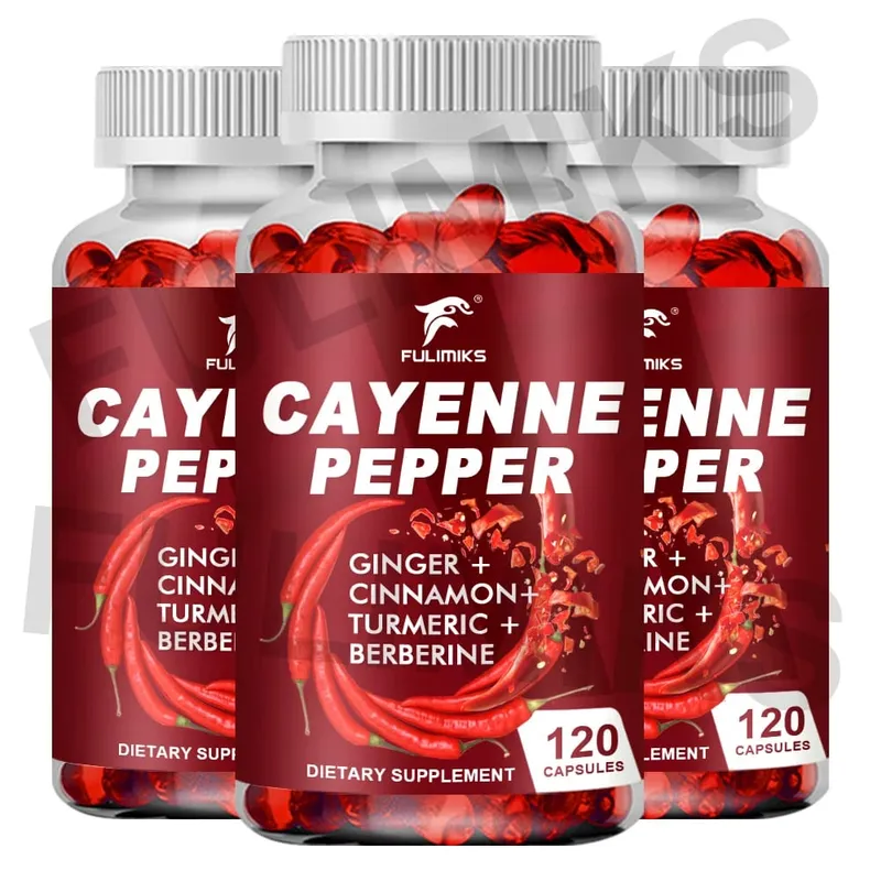 Cayenne Pepper Capsules Supports Cardiovascular Health Improves Digestion & Blood Circulation Capsaicin Supplement Softgels — image 11