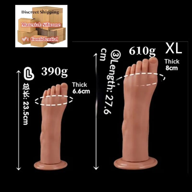 Huge Feet Style Anal Plug Big Silicone Ass ButtPlug Deep Masturbator Dildo Dilator Stimulator Anal Dildo Adult Sex Toy For Women
