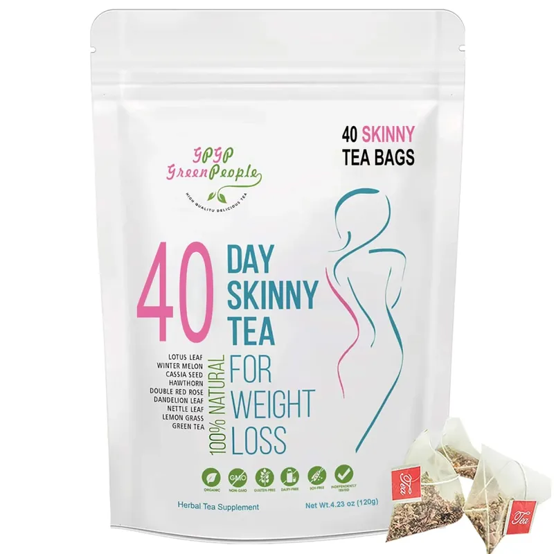 Συμπλήρωμα αδυνατίσματος Φυσικό 40 Days Herbal Detox Skinny χωρίς καφεΐνη Βιταμίνες και συμπληρώματα υγιεινής διατροφής χωρίς ΓΤΟ