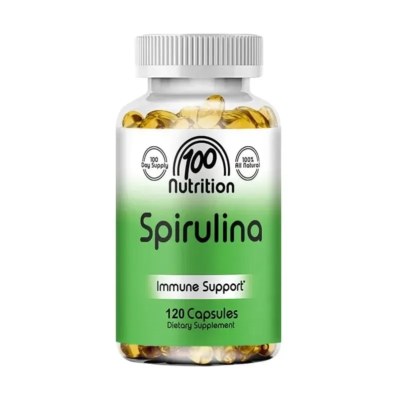 Spirulina Softgels Organic Superfood alga - Támogatja a szív- és érrendszert és az immunrendszer egészségét Erőteljes antioxidáns — image 8