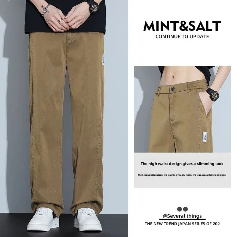 Men's Summer Thin Lyocell Jeans Ice Silk Drape Wide-Leg Pants Loose Straight-Leg Elastic Ultra-Thin Trousers Sizes M-5XL — image 3