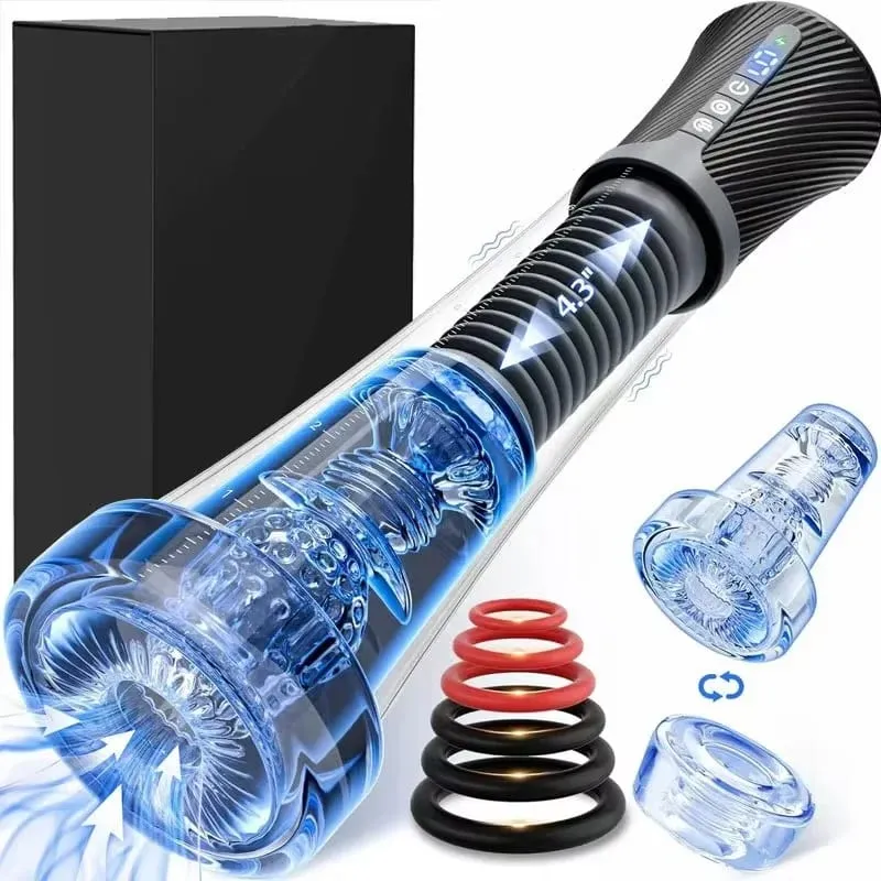 Automatikus férfi maszturbátorok péniszpumpa szexgép stroker vákuumszivattyú felnőtt szexjátékok férfiaknak 5 szívási fokozat 6 edzésmód