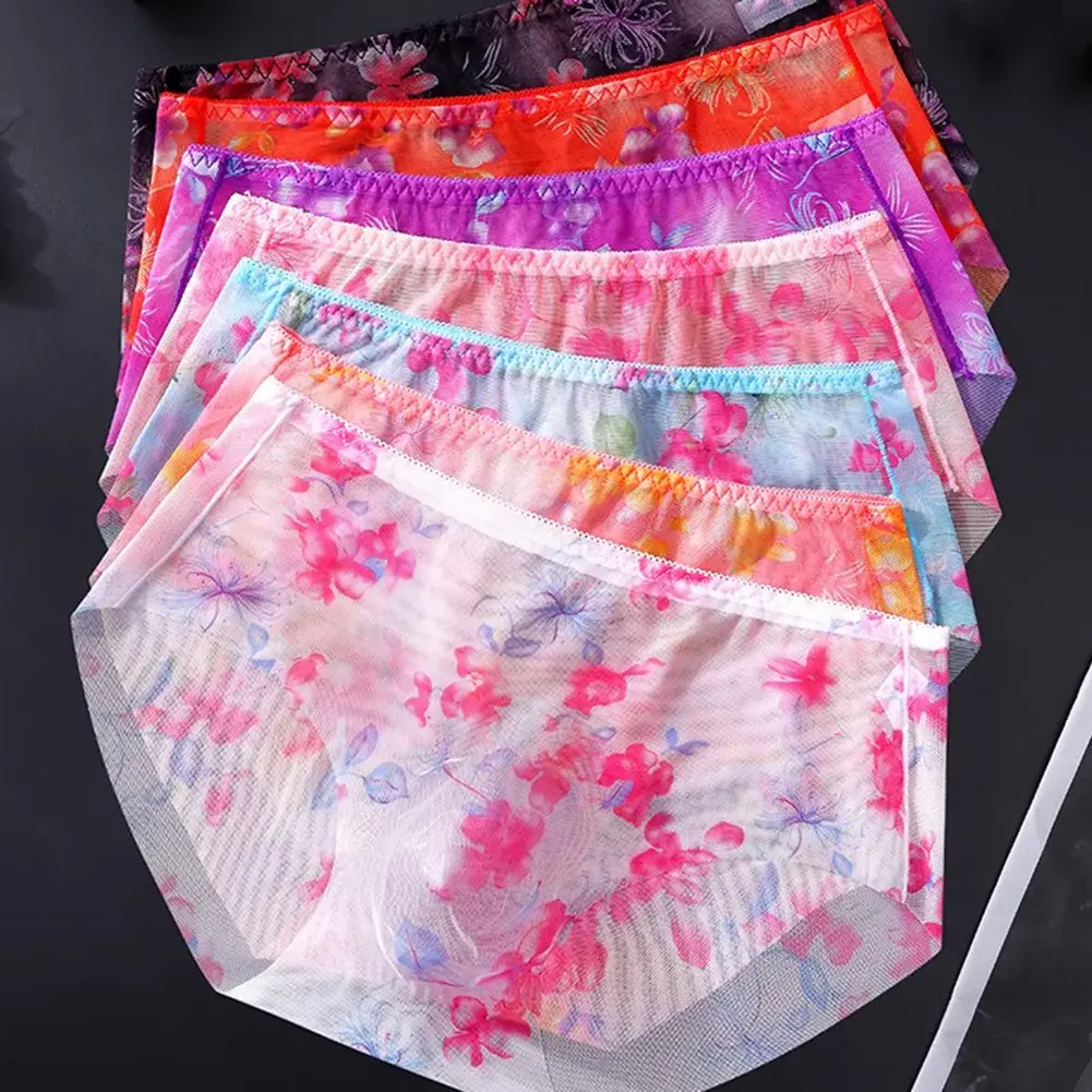 1pc Men's Thin Mesh Briefs Underwear 3D Bulge Pouch Underpants Print See Through Sissy Panties Elastic Breathable Briefs — image 10