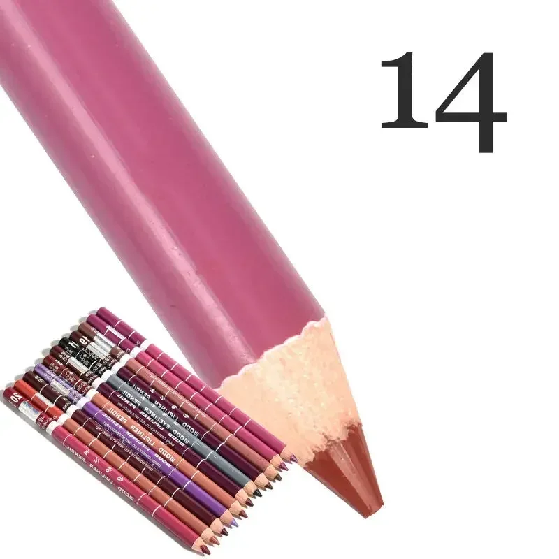 28Color Antifouling Lip Liner Professzionális rúzstoll Precise Waterproof Lip Outline Ceruza ajak smink Tartós szemceruza Krémes — image 28