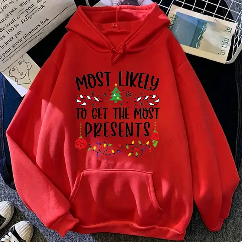 Pinakamalamang Sa Pasko Family Hoodies Nakakatawang Slogan Group Sweatshirts Xmas Gingerbread Man Print Hooded Hoody Holiday Party Top — image 18