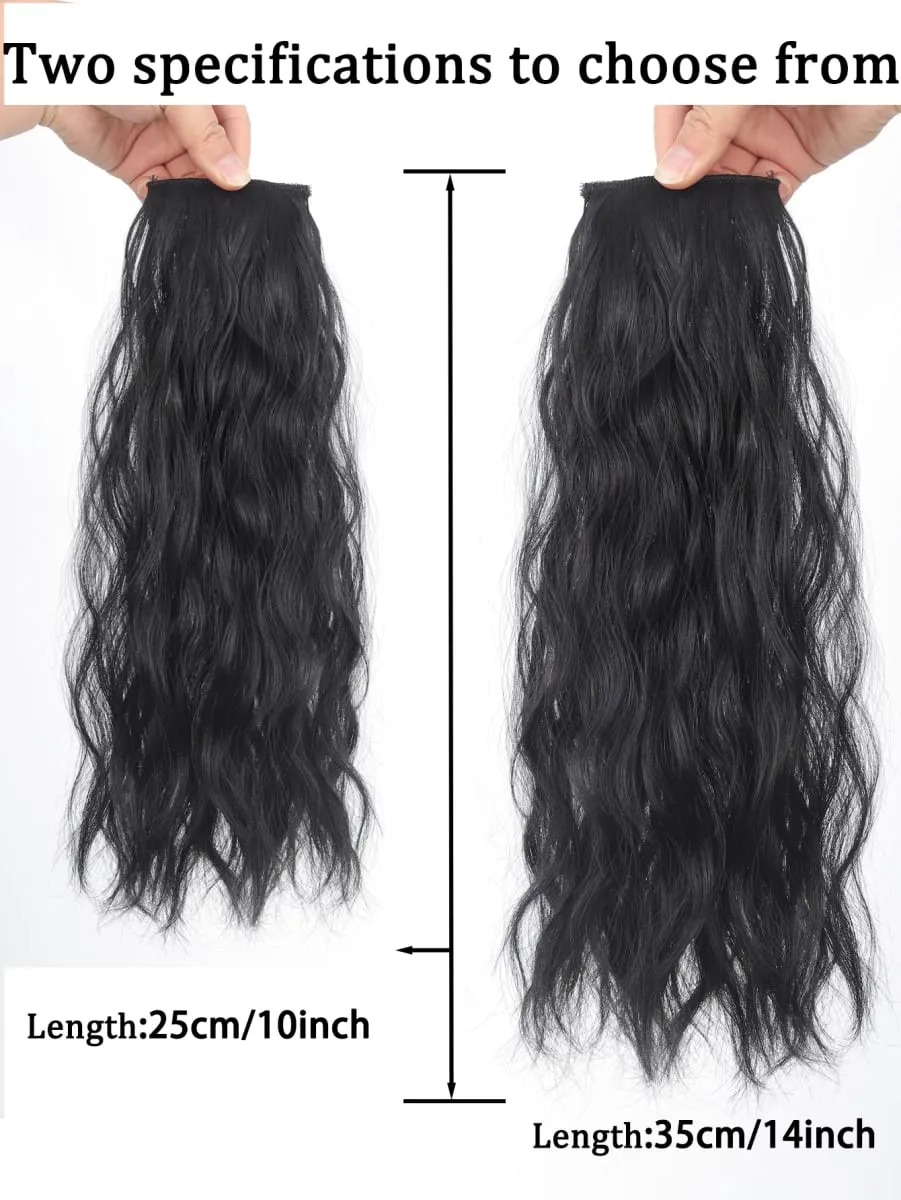 Γυναικεία Extensions Water Wave Clip In Hair Extensions Αόρατη συνθετική περούκα τεμάχιο Κατάλληλα αραιά μαλλιά Αύξηση όγκου μαλλιών — image 4